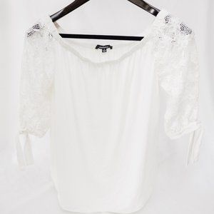 Ambiance White Lace top size S